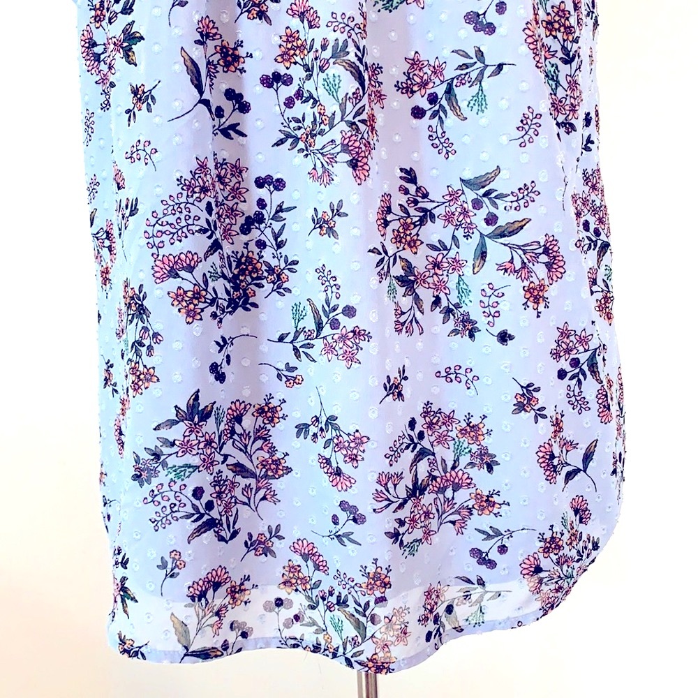 Dr2 By Daniel Rainn Flutter Cap Sleeve Floral Top - image 4